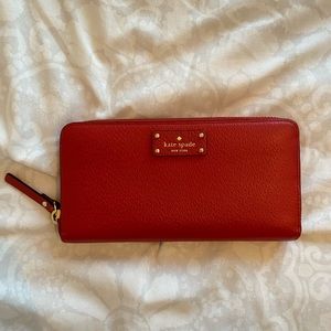 Red kate spade wallet